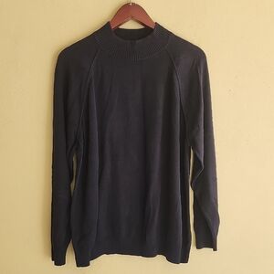 JEANNE PIERRE Women's Navy Crewneck Sweater